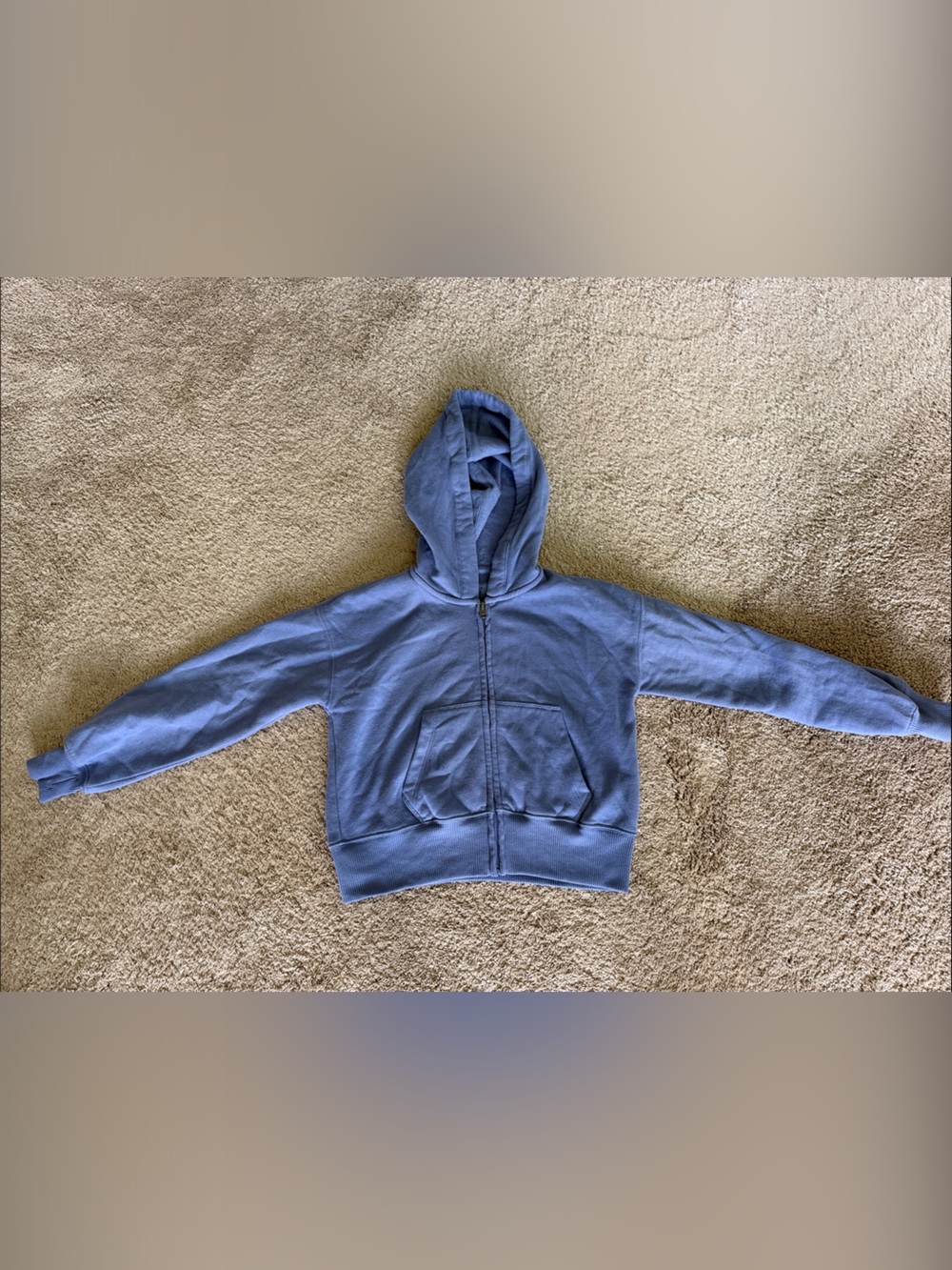 abercrombie kids Light Blue Hooded Zip Front Sweatshirt